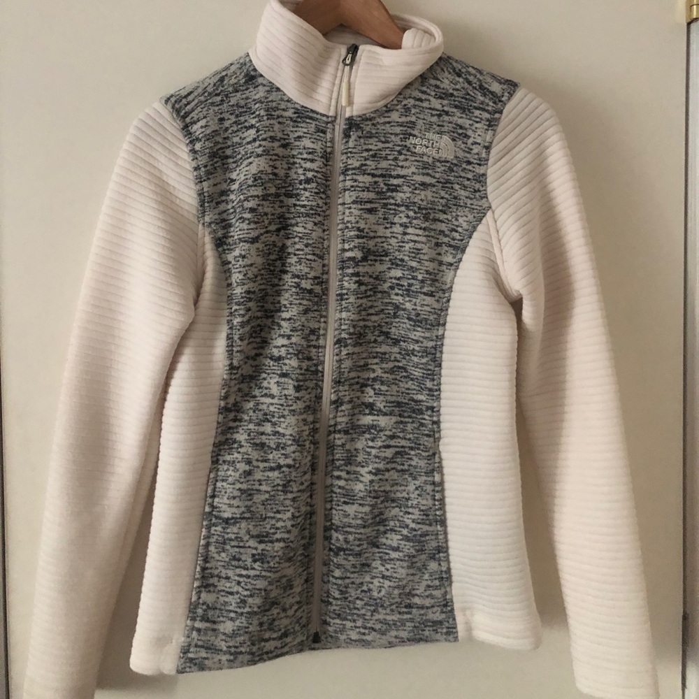 Gray/Cream Women’s North Face Jacket, Small